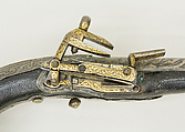 Miquelet Pistol, Steel, silver, ivory, leather, chern, Caucasian