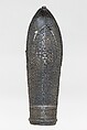Arm Guard, Steel, silver, textile, Indian, possibly South Indian