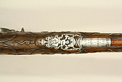 Pair of Wheellock Rifles Made for Emperor Leopold I (1640–1705), Caspar Neireiter (Bohemian, Prague, recorded 1667–ca. 1730), Steel, silver, wood (walnut), Bohemian, Prague