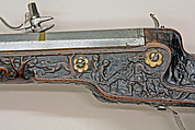 Wheellock Rifle, Lienhart Has (German, active ca. 1663), Steel, wood (walnut), brass, bone, German, Gmünd