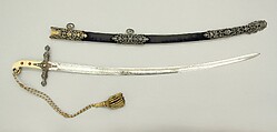 Saber Presented to Captain H. J. Hartstene by Queen Victoria in 1856, Silver, steel, velvet, ivory, gold, British, London