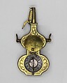 Priming Flask with Sundial and Compass, Brass, gold, silver, steel, German, probably Nuremberg