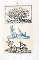Drawing from an Ornament Scrapbook: A Flintlock Gun Lock, Pen, blue ink, and blue wash, probably French