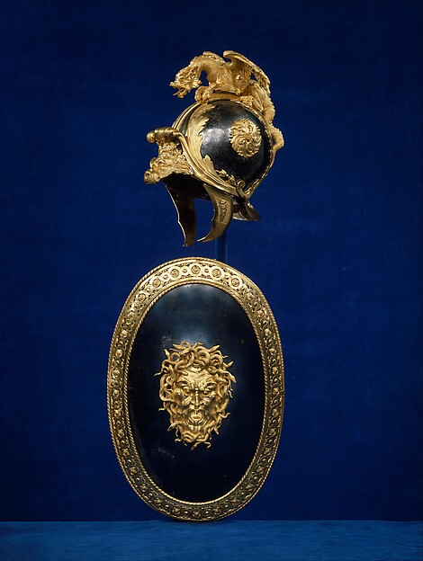 Helmet and Shield in the Classical Style by an unrecorded maker, The Metropolitan Museum of Art