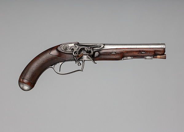 Flintlock Pistol with Inverted Lock by Joseph Egg, The Metropolitan Museum of Art