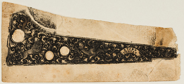 Ink Impression ("Pull") from a Gold-inlaid Colt Revolver