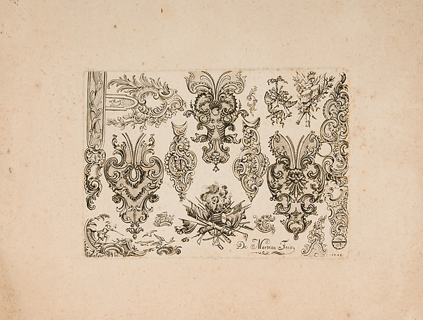 Plate Eight from Nouveavx Desseins D'Arquebvseries — Gilles Demarteau
