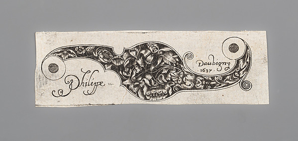 Engraving of a Wheellock Pistol by Philippe Daubigny, The Metropolitan Museum of Art