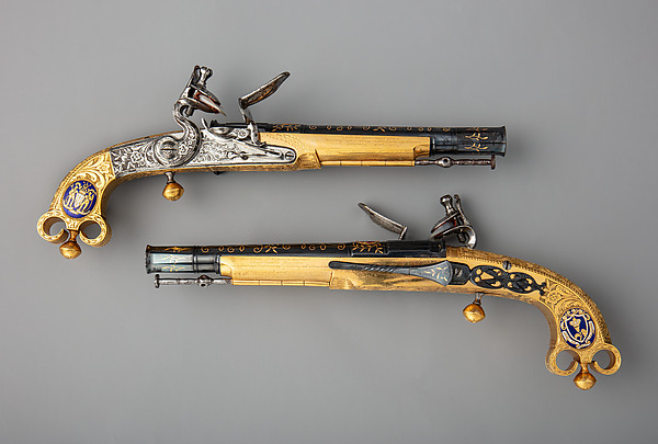 Pair of Flintlock Pistols of Scottish Type Presented to Jeffrey, 1st Baron Amherst (1717–1797)