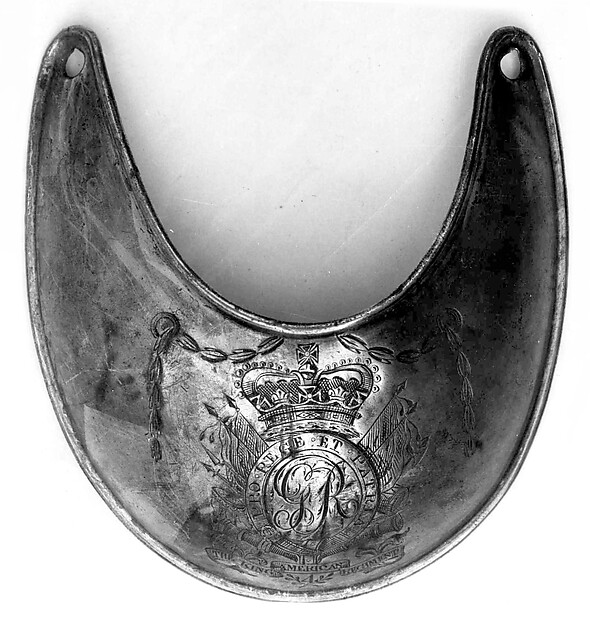 Gorget of an Officer of the King's American Regiment by an unrecorded maker, The Metropolitan Museum of Art
