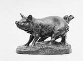 Pig Scratching, Frederick George Richard Roth American, Bronze, American