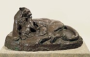 Panther and Cubs, Edward Kemeys  American, Bronze, American