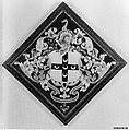 Coat of Arms, Embroidered by Mary Ann Thomas (born 1772), Black satin embroidered with silk thread, American