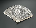 Fan, Carved and pierced ivory, Chinese, for American market