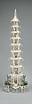 Pagoda and Case, Ivory, wood, Chinese, for American market