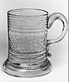 Mug, Blown molded lead glass, American
