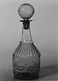Decanter, New England Glass Company  American, Blown molded lead glass, American