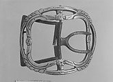Shoe Buckle, Silver plate on brass, American