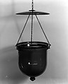 Lantern, Amethyst glass, bronze, American