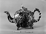 Teapot, Wedgwood-Whieldon partnership, Earthenware, British (American market)