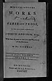 Book: Miscellaneous Works in Verse and Prose (Volume I of four volumes), Joseph Addison, Esq., Paper, Scottish