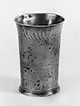 Beaker, Thomas Danforth Boardman or American, Pewter, American