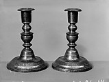 Candlestick, Rufus Dunham  American, Pewter, American