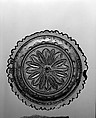 Cup Plate, Lacy pressed glass, American