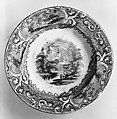 Cup Plate, E. Challinor & Co., Earthenware, transfer-printed, British (American market)