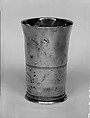 Beaker, Thomas Danforth Boardman  American, Pewter, American