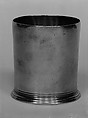 Beaker, Samuel Danforth American, Pewter, American