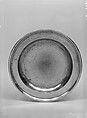 Plate, Francis Bassett, I  American, Pewter, American