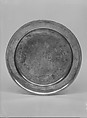 Plate, David Melville American, Pewter, American