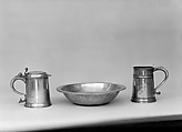 Tankard, Attributed to Francis Bassett, I (1690–1758), Pewter, American