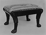 Footstool, Mahogany, tulip poplar, American
