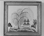Memorial to Metcalf and Samuel Bowler, Miss Balch's Boarding and Day School (Providence, Rhode Island), Silk embroidered with chenille and silk threads, American