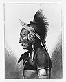 An Osage Warrior, Pavel Petrovich Svinin (1787/88–1839), Watercolor, black chalk, and gum arabic on white wove paper, American
