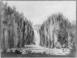 Passaic Falls, New Jersey (?), Pavel Petrovich Svinin (1787/88–1839), Watercolor on white laid paper, American
