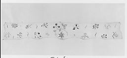 Valance, Linen embroidered with crewel wool, American
