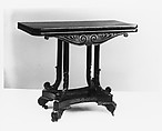 Card Table, Anthony G. Quervelle  American, Mahogany, rosewood, American