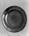 Plate, Samuel Campmell American, Pewter, American
