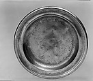 Plate, Jacob Whitmore  American, Pewter, American
