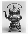 Teakettle, Burner, and Stand, Ball, Tompkins and Black  American, Silver and ivory, American