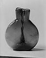 Gemel flask, Free-blown glass, American