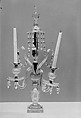 Candelabrum, Cut blown glass, British