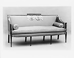 Sofa, Mahogany with ash, yellow poplar, American
