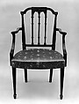 Armchair, Mahogany, ash, cherry, American