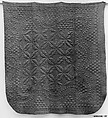 Wholecloth calamanco quilt, Wool and cotton, American