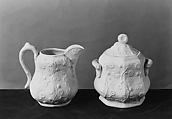 Sugar Bowl, Fenton&#39;s Works (1847–1848), Parian porcelain, American