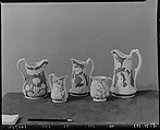 Pitcher, United States Pottery Company (1852–58), Parian porcelain, American